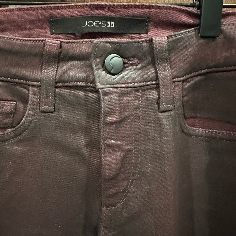 Joe's Jeans Coated Bordeaux Skinny Jeans - Picture 2 of 5